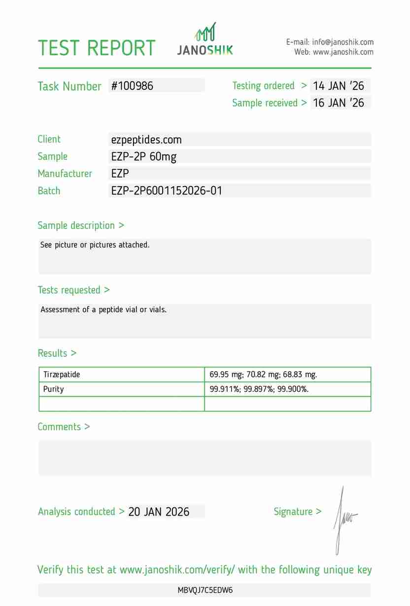 EZP-2P 60mg – (10 vials/Kit) EZP-2P 60mg – (10 vials/Kit)