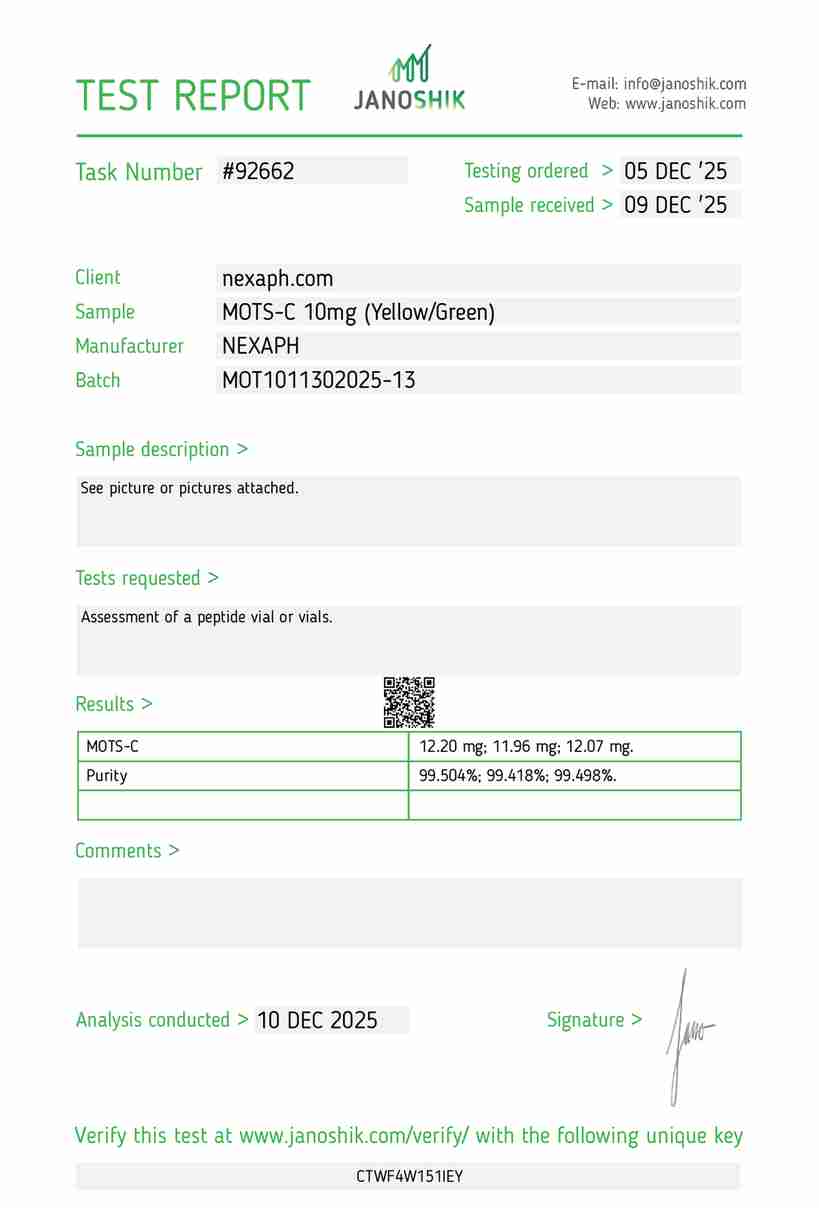 MOTS-C 10mg (10 vials/Kit) MOTS-C 10mg (10 vials/Kit)
